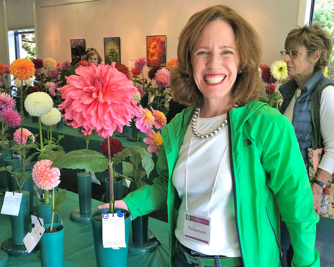 The awards for "Best Dahlia Bloom" in the show and "Queen of the Show" was won by first time exhibitor from Greenwich, Pamela Schaefer. 