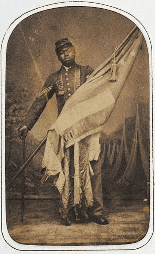 William Harvey Carney. Courtesy of: "John Ritchie (1836–1919), American Union Army officer, traveler and diarist..."