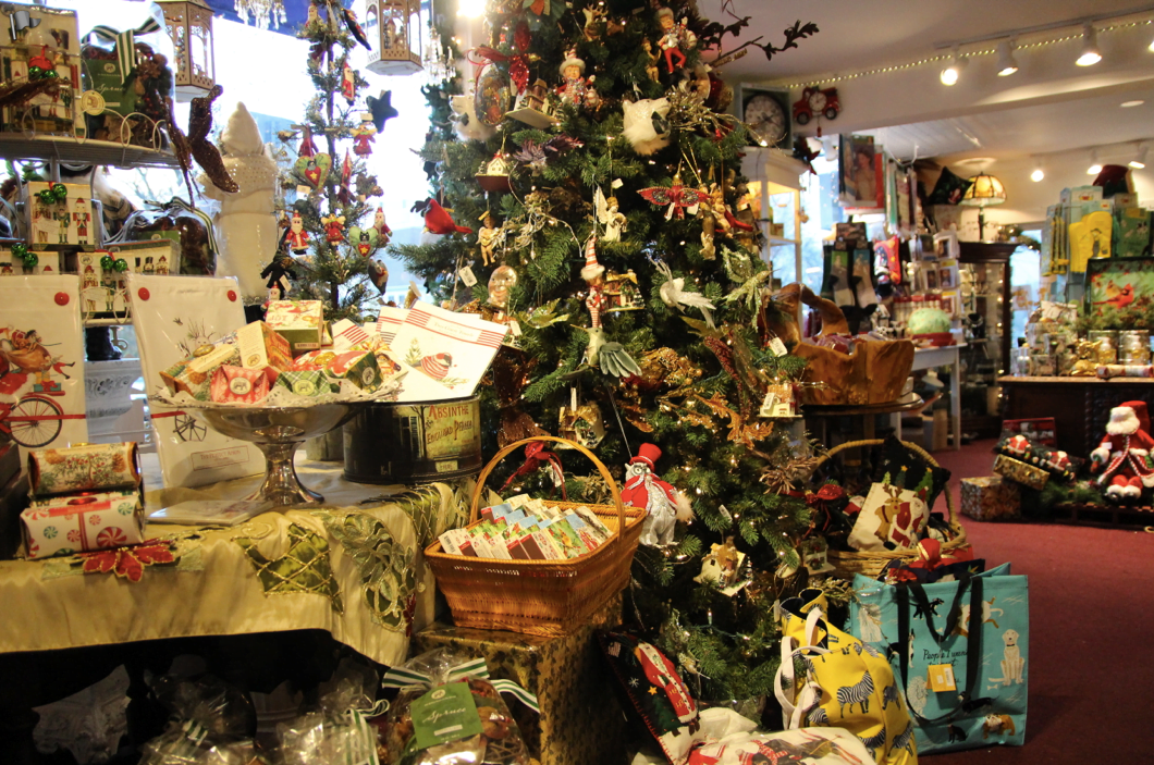 An array of gifts and decorations has transformed Sophia’s, well known for its costumes, into a Christmas emporium. Credit: Leslie Yager