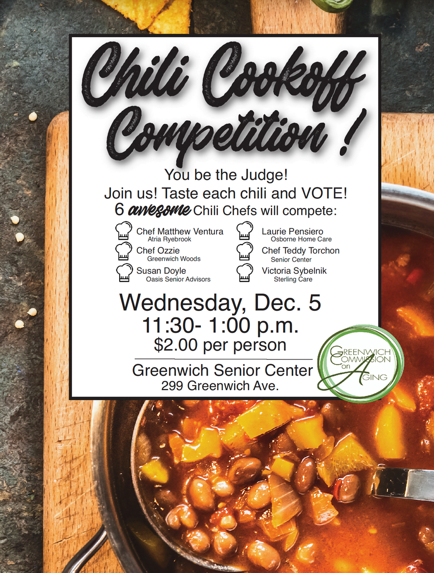 Greenwich Commission on Aging Invites You to A Chili Cook Off ...