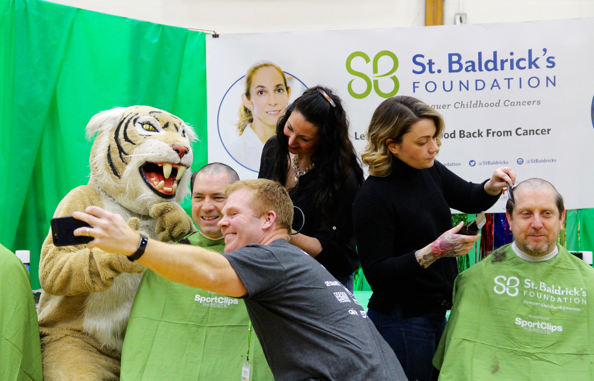 The St. Baldrick’s head shaving event at Western Middle School drew a long list of people willing to part with their hair to help advance research into pediatric cancer. March 15, 2018 Photo: Leslie Yager
