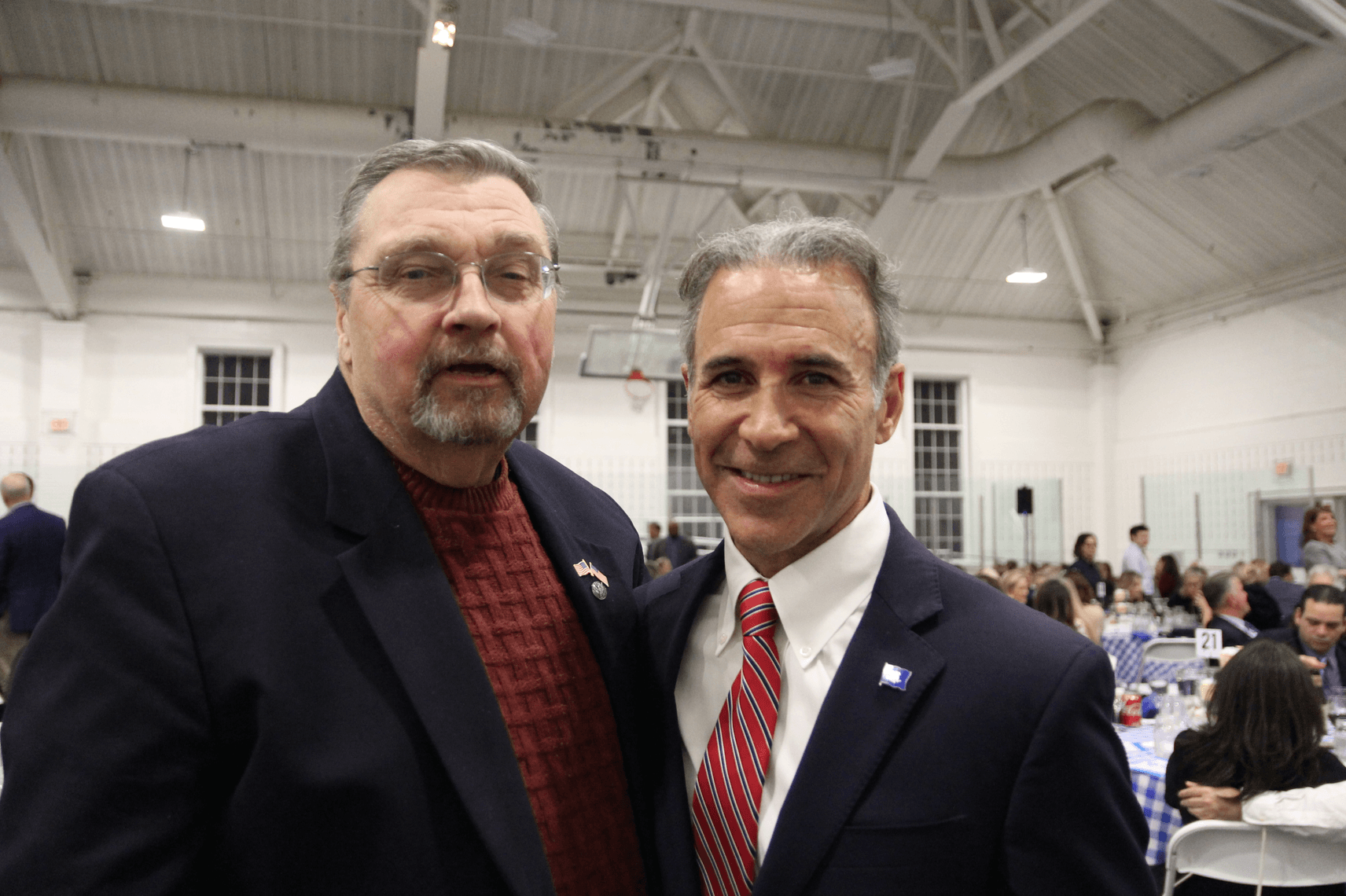 Joseph Havranek and Fred Camillo at the Youth of the Year event at the Boys & Girls Club of Greenwich. Feb. 7, 2019. Photo: Leslie Yager