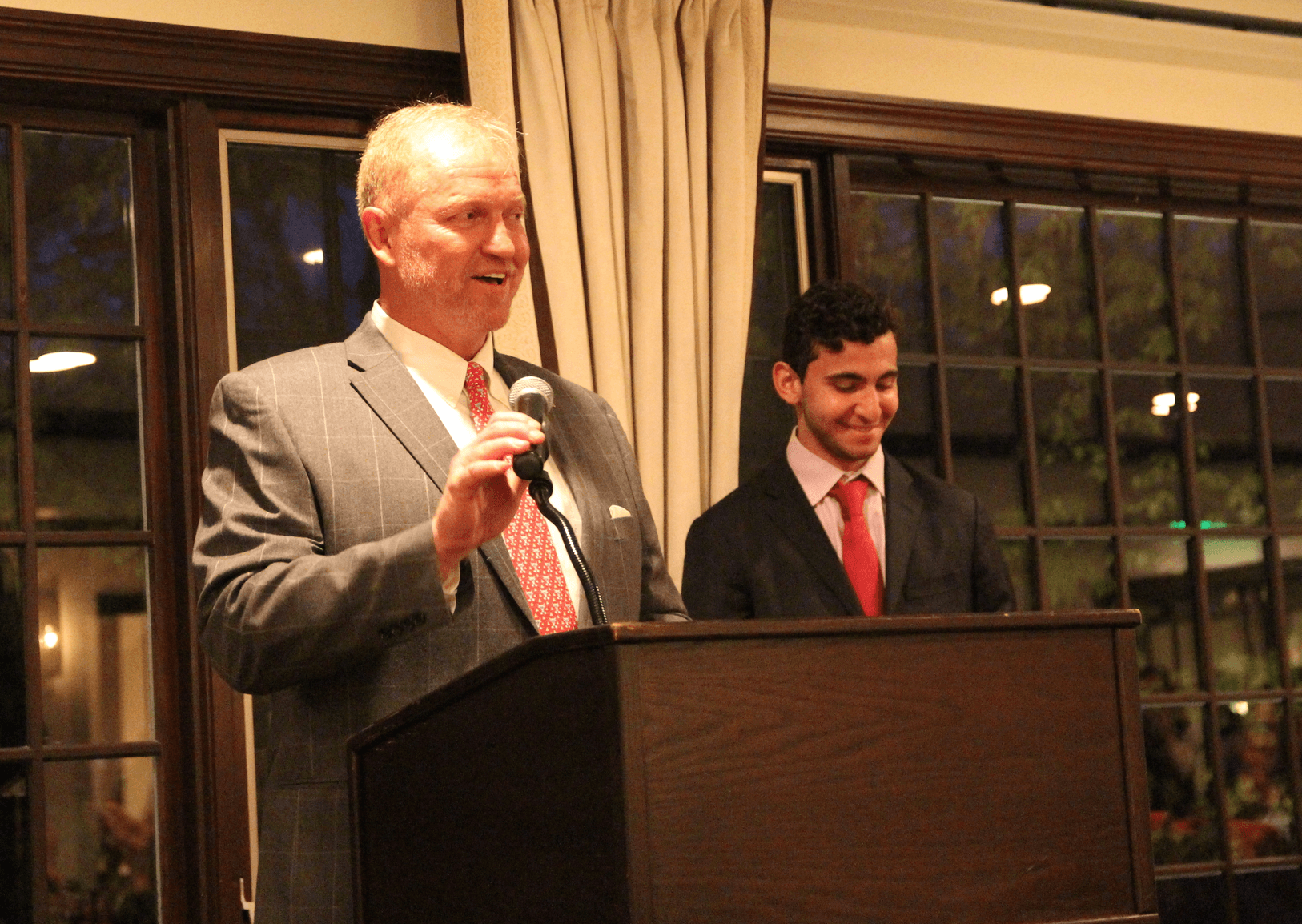 Joe Kelly kicked off his campaign for Greenwich Selectman at the Milbrook Club. May 2, 2019 Photo: Leslie Yager