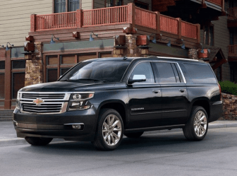 A black 2017 Chevy Suburban, the type of vehicle that Jennifer Dulos was driving in New Canaan on May 24, 2019 when she last was seen. The vehicle pictured below is not the exact vehicle driven by Dulos but the same make, model and color. Image courtesy of the New Canaan Police Department