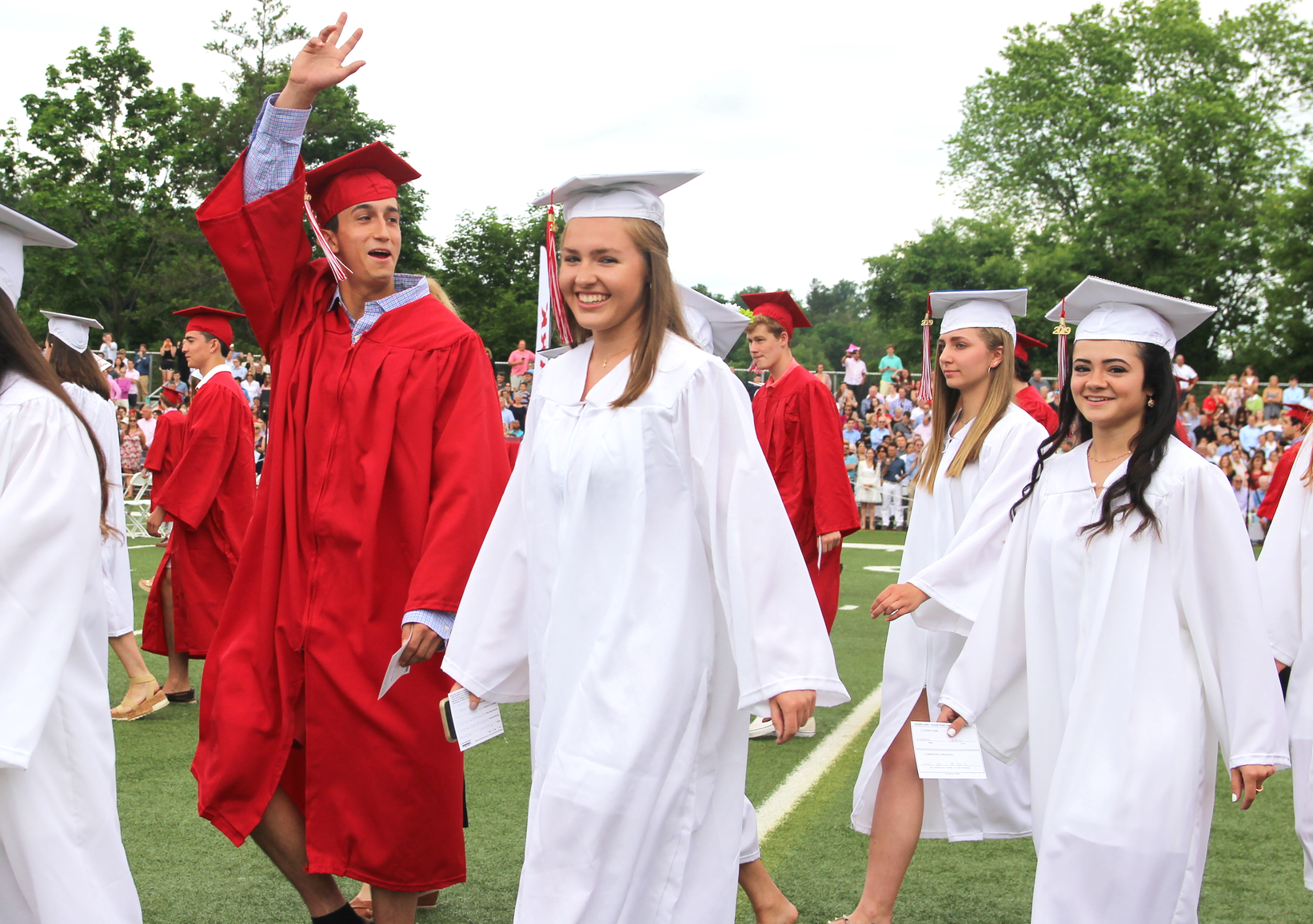 Ellie Dabney arrives for the GHS class of 2019 graduation. June 17, 2019 Photo: Leslie Yager