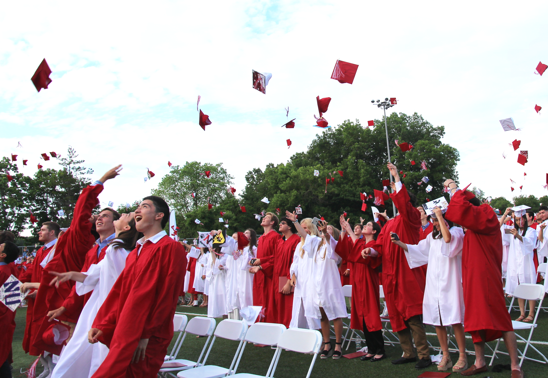 Greenwich High School class of 2019 graduation in Cardinal Stadium. June 17, 2019 Photo: Leslie Yager