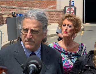 Norm Pattis, attorney for Fotis Dulos, following his client’s appearance June 11, 2019 in state Superior Court in Stamford. Photo credit: Julia Stewart