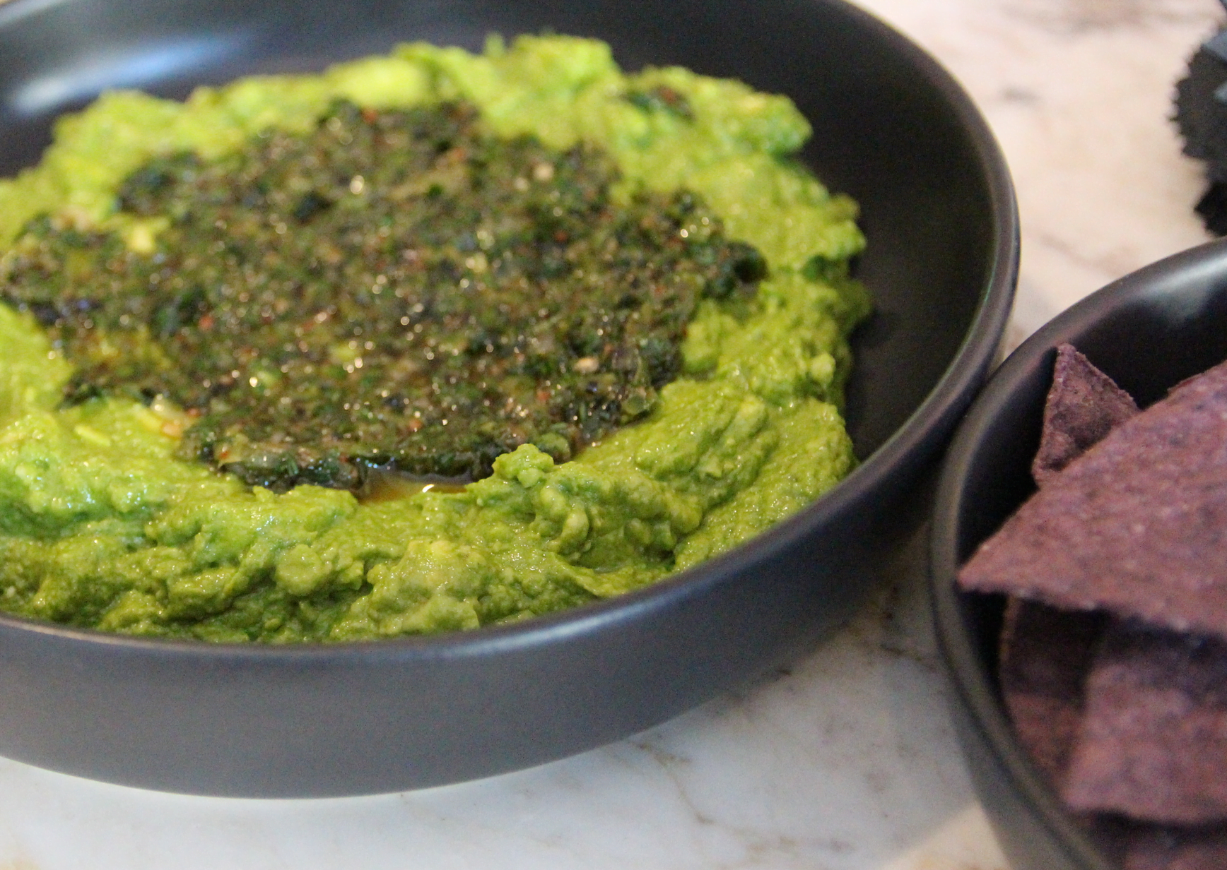 Guacamole with watercress pesto at Little Beet Table. 