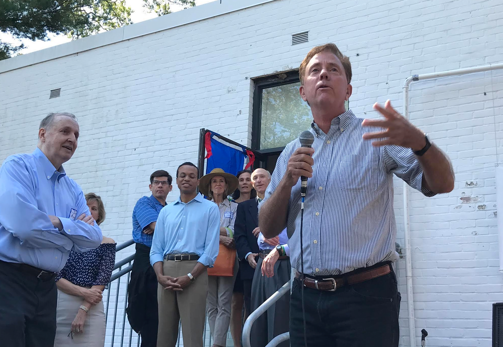 Governor Ned Lamont at the Greenwich Democrats annual picnic. Sept 15, 2019 Photo: Leslie Yager