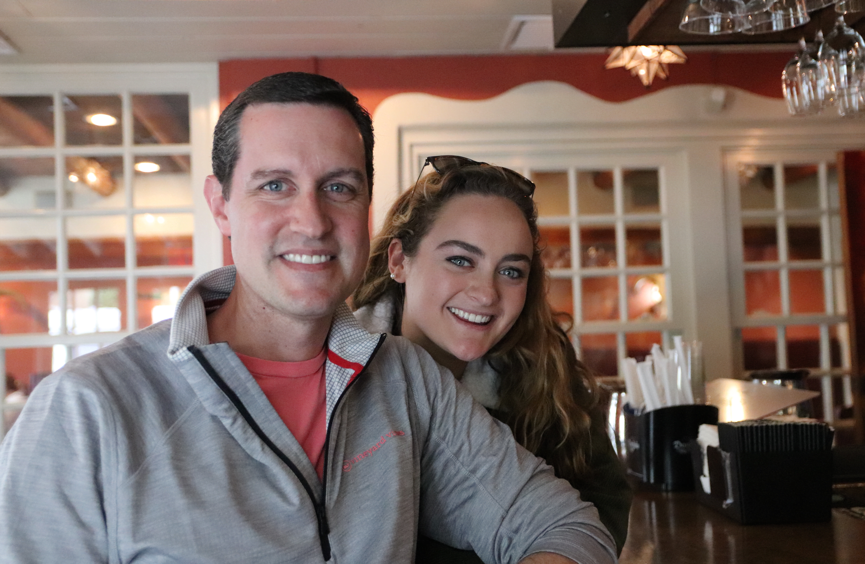 James Farrell and his daughter Katie at Boxcar Cantina. Oct 11, 2019 Photo: Leslie Yager