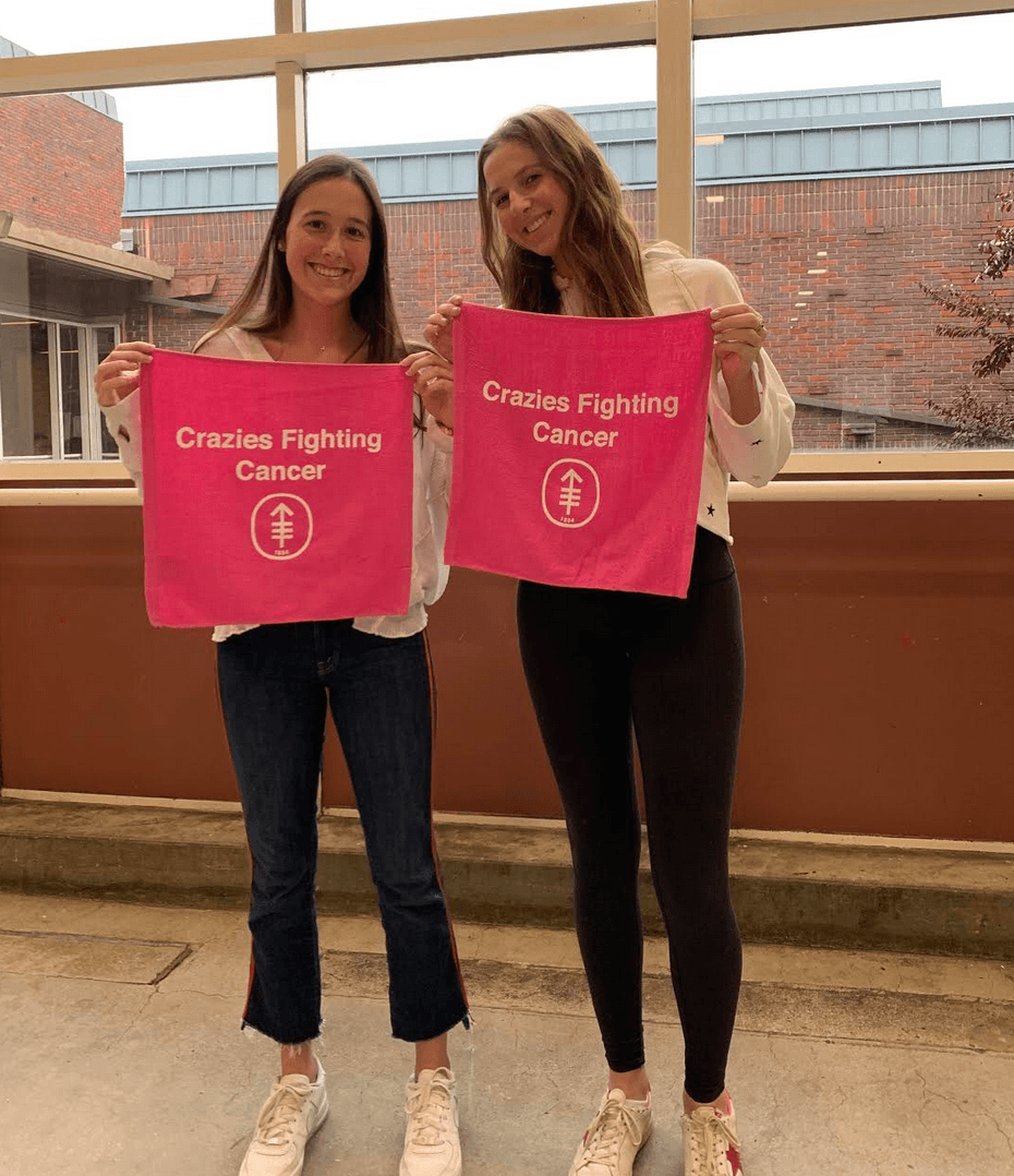 two presidents of Connect 4 Cancer. Lucia MacLean left Sarah Lufkin right 