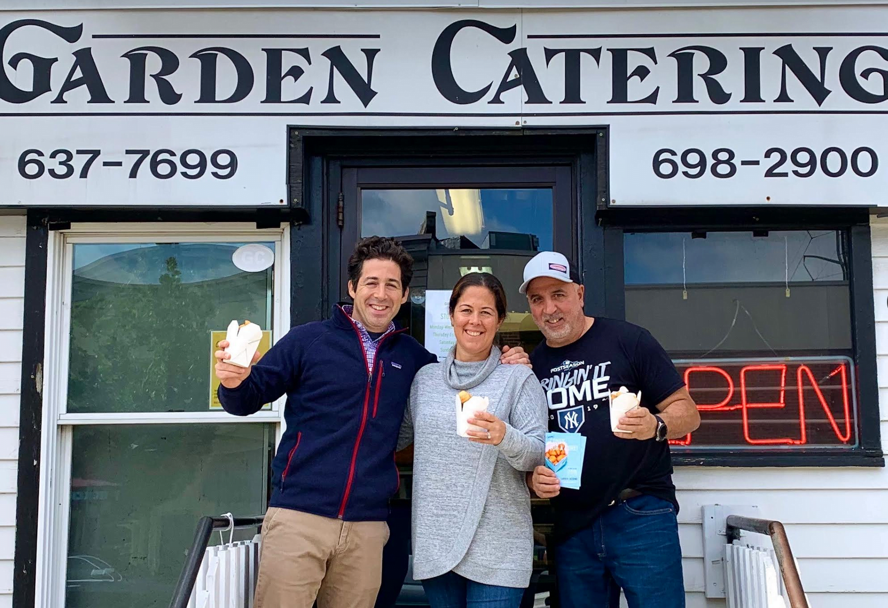 Left to right, from Garden Catering, Frank Carpenteri (Owner), Tina Carpenteri (Owner), and Mike Paoletta (Manager). Contributed photo