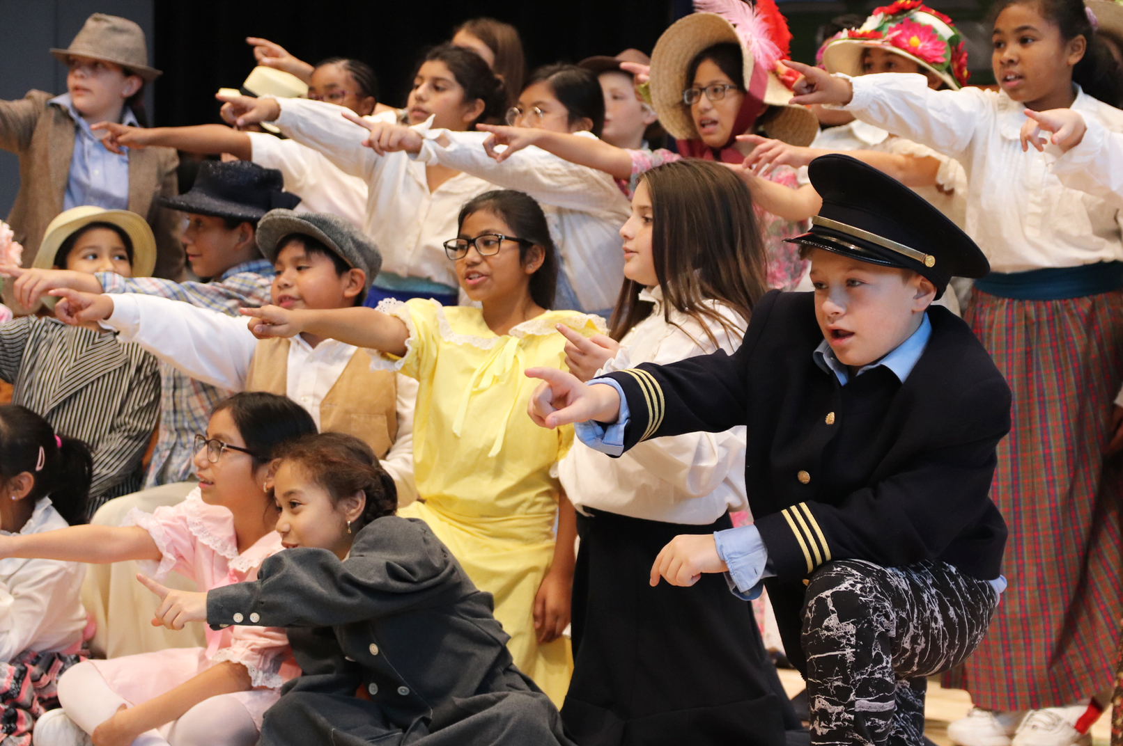 New Lebanon School cast and crew rehearsed The Music Man which they will perform on Nov 26, 2019. Photo: Leslie Yager