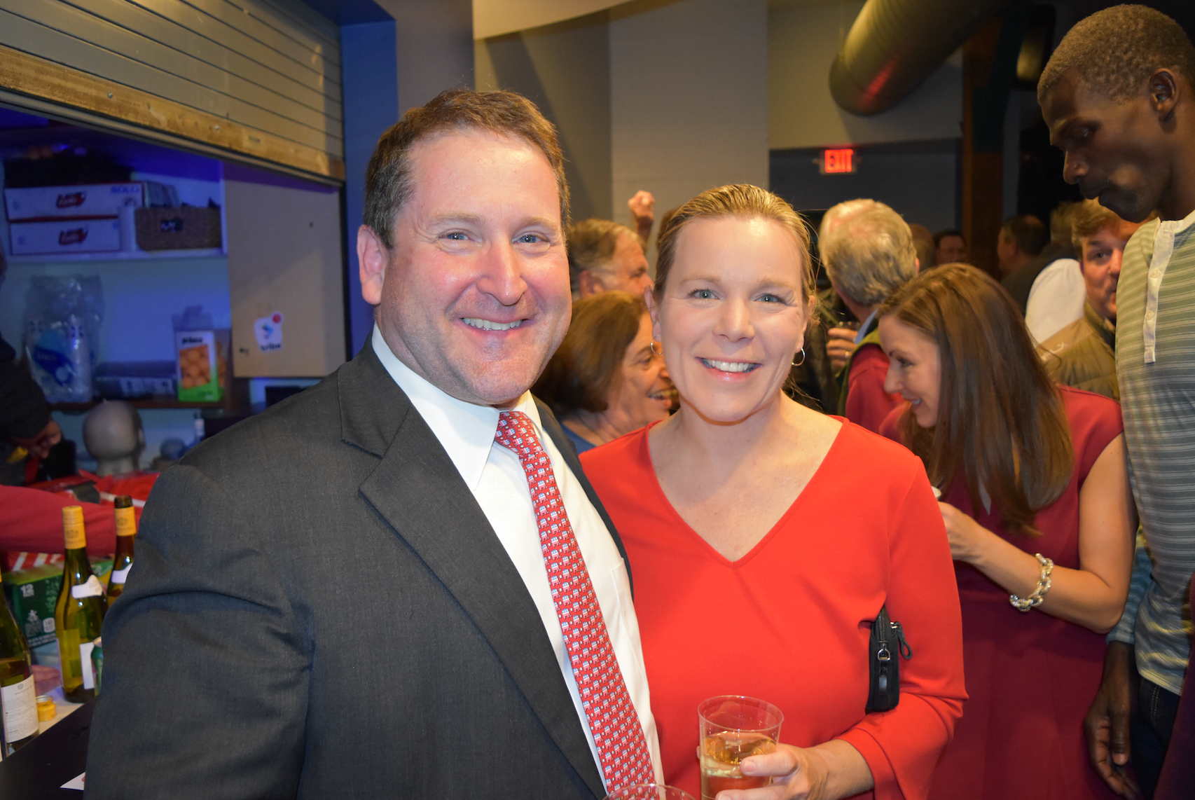 Rich and Cindy DiPreta at the Teen Center celebrated the Repubicans' victories. Nov 5, 2019 Photo: Heather Brown