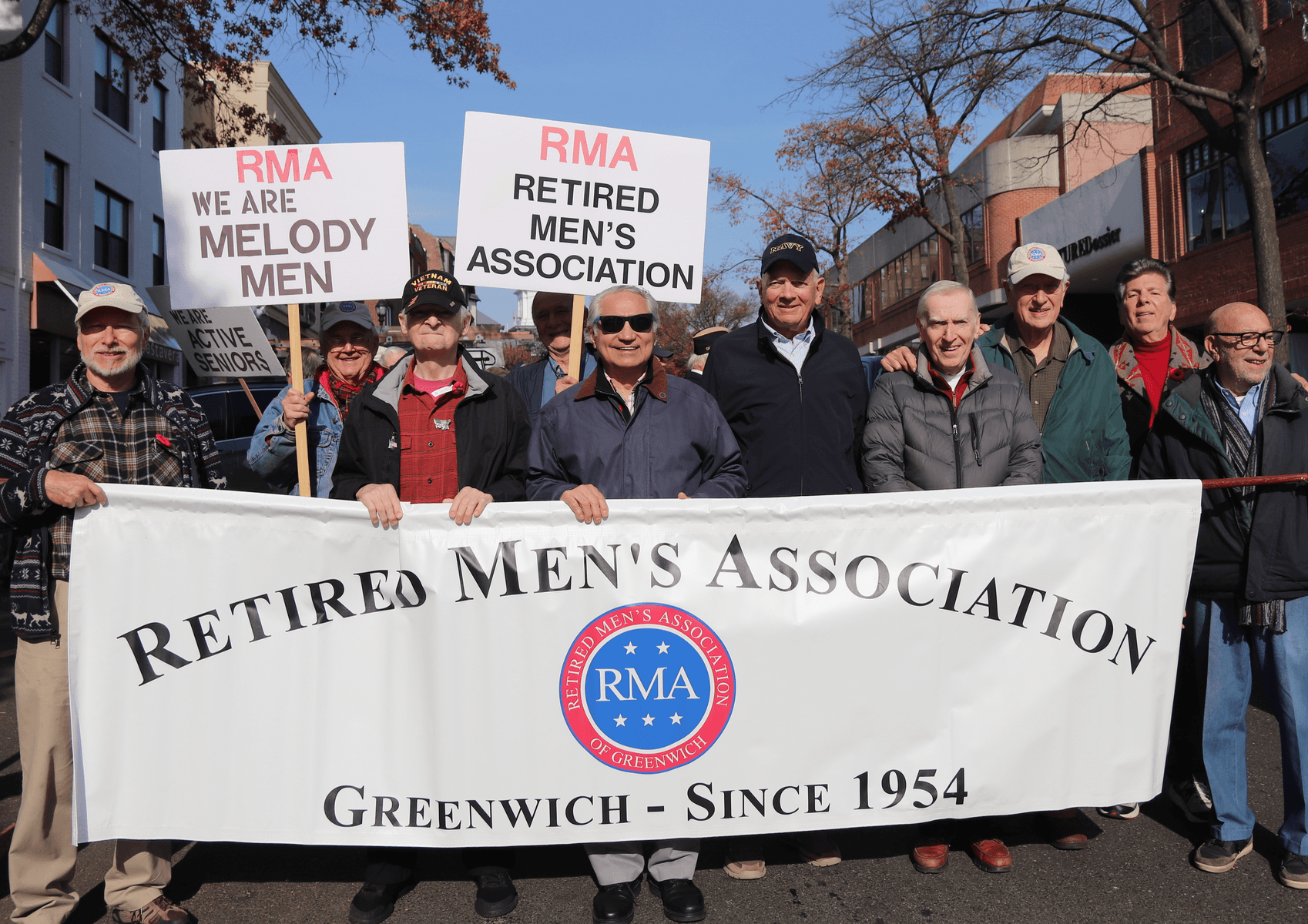 The Retired Men's Association participated in the Patriotic Walk on Nov 11, 2019. Photo: Leslie yager