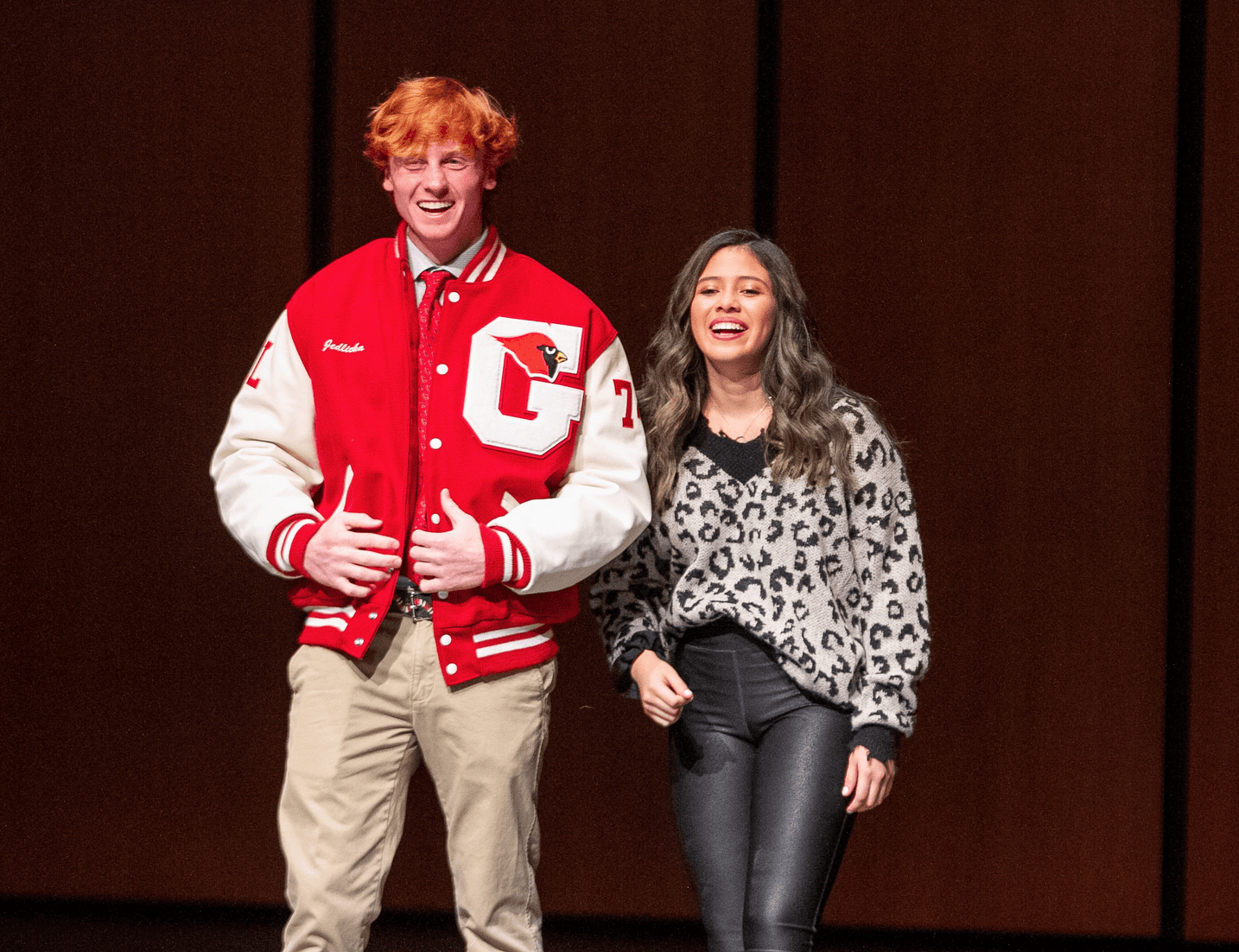 The GHS football players teamed up with the cheerleaders on a fashion show fundraiser. Nov 9, 2019 Photo courtesy: Anke Judice