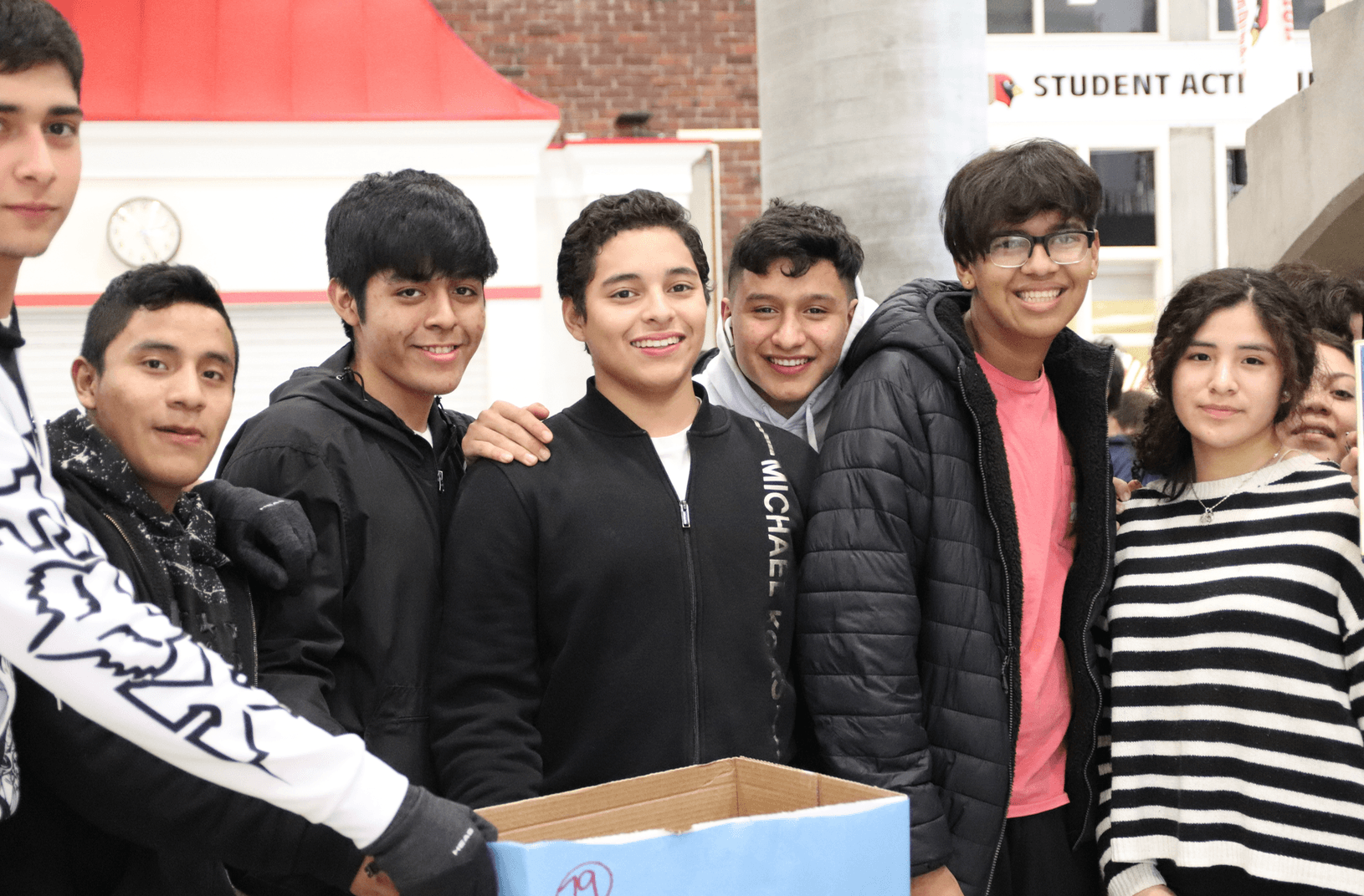 Students organized baskets with Thanksgiving fixings in the GHS student center. Nov 25, 2019 Photo: Leslie Yager