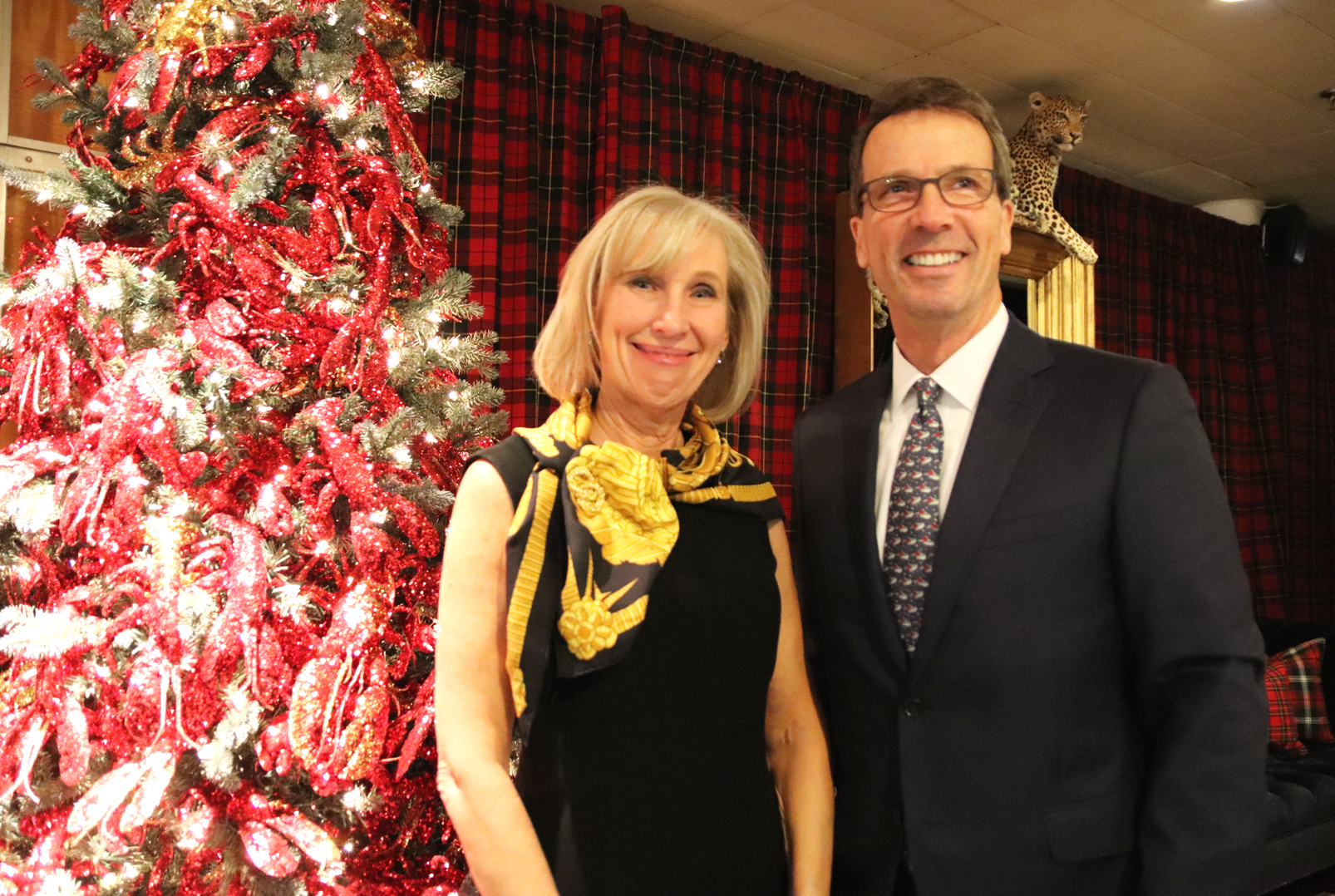 Debra Mecky, Executive Director and CEO of the Historical Society and David Rabin, CEO of the Greenwich United Way. Dec 6, 2019