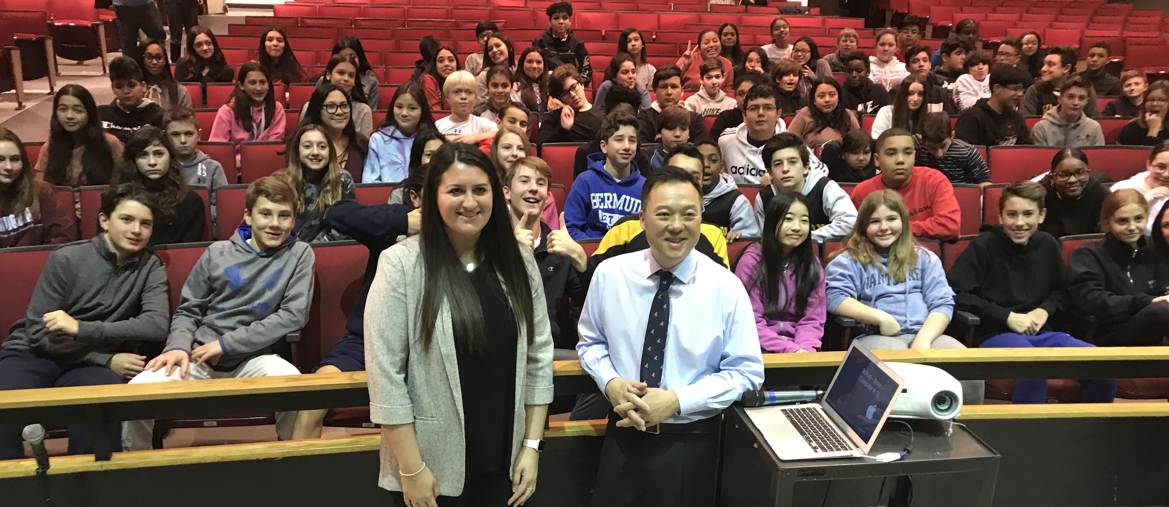 Connecticut Attorney General William Tong recently visited Western Middle School's 8th graders. Contributed photo