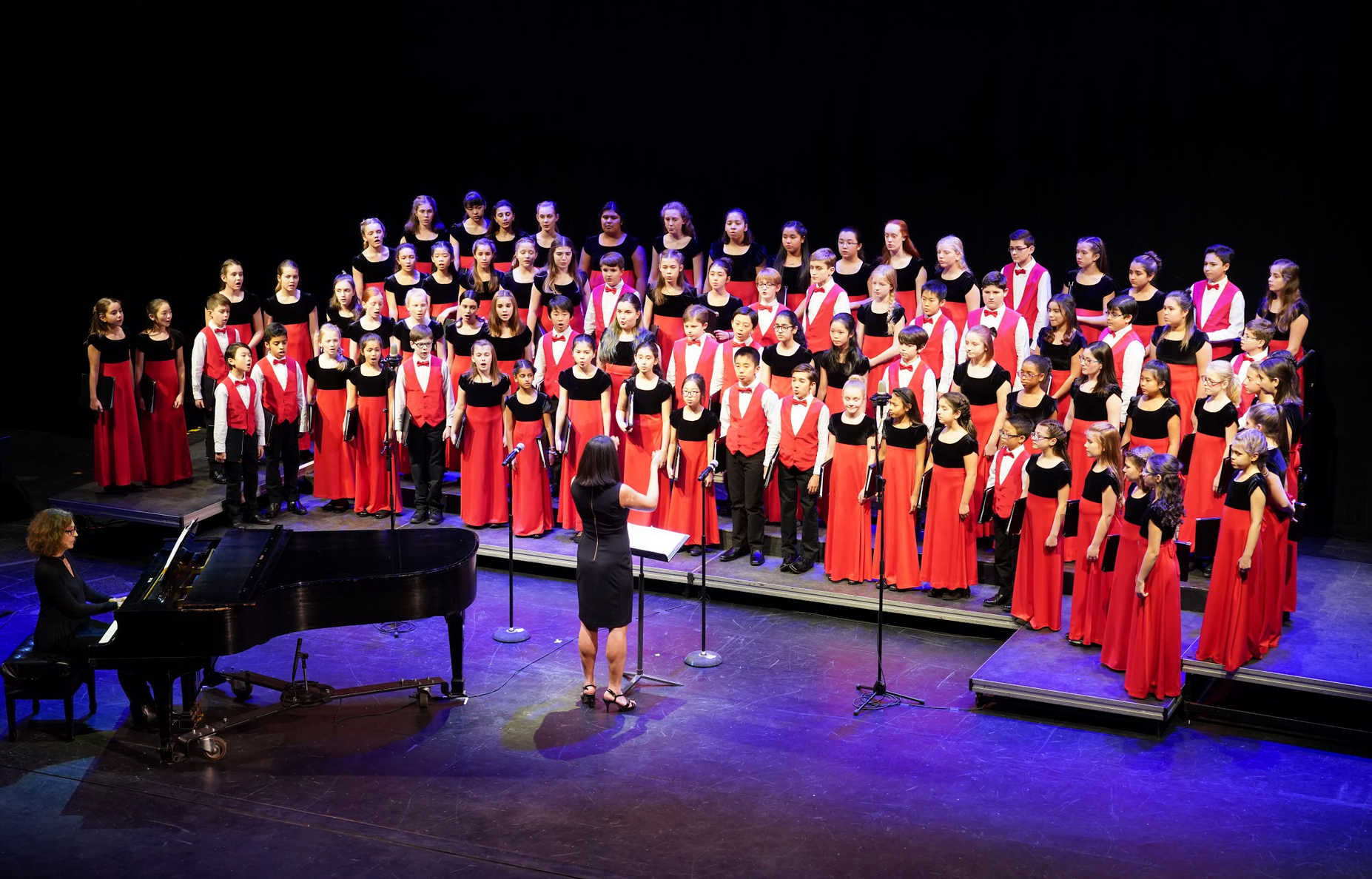 Contributed photo from the Honor Choir's performance at the Palace Theatre in Stamford on Dec 7, 2019