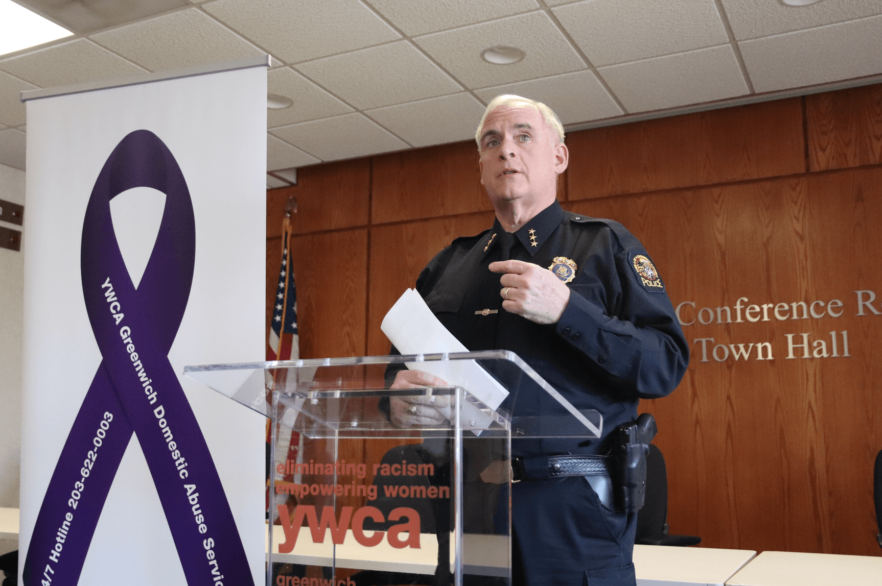 Greenwich Police Chief James Heavey said that last year Greenwich Police responded to 279 incidents of domestic violence. Feb 3, 2020 Photo: Leslie Yager