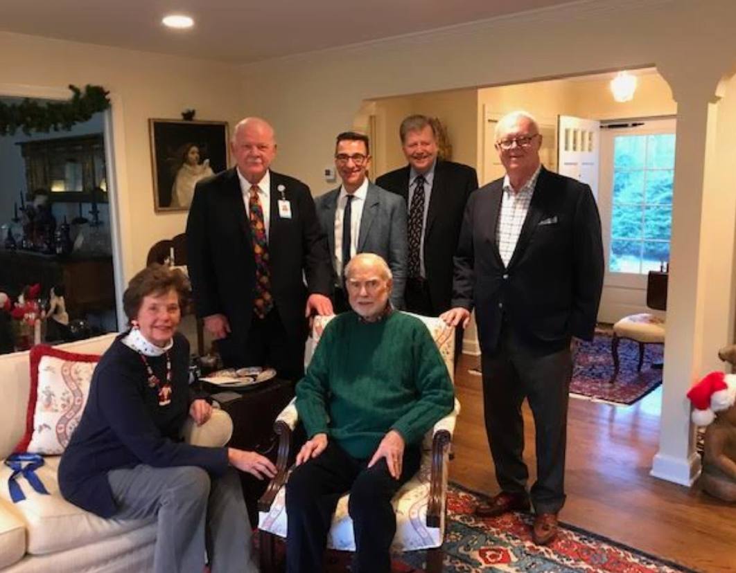 Philanthropists Mimi and Don Kirk hosted hospital leaders, (L-R), Norman G. Roth, President and CEO; James R. Sabetta, MD, Chief of Infectious Diseases; Gene Colucci, CFO; Arthur C. Martinez, Chairman of the Board