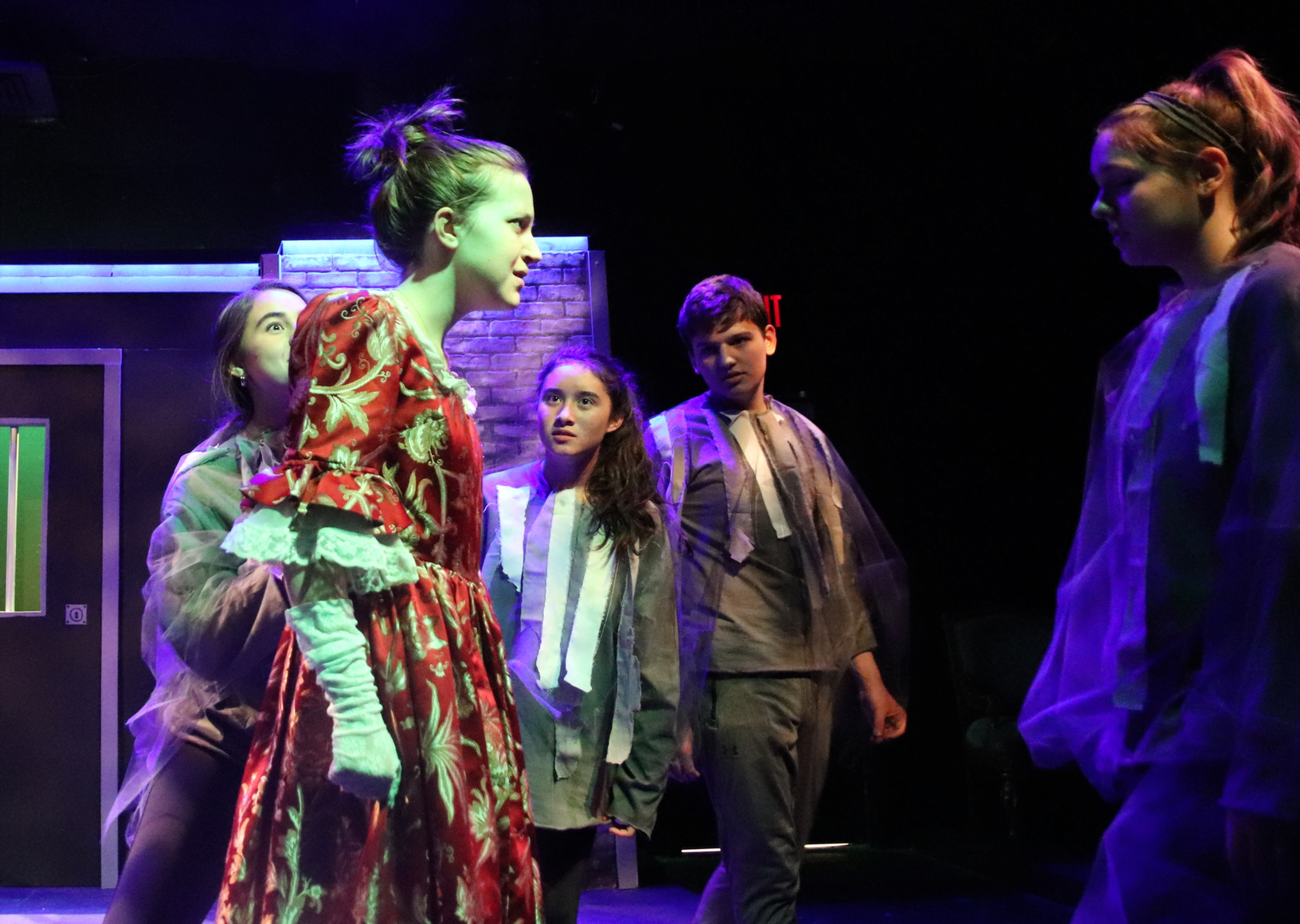      GHS theater arts students rehearse for the winter plays in the black box theater: "The Insanity of Mary Girard”and "Apollo". Feb 20, 2020 Photo: Leslie Yager