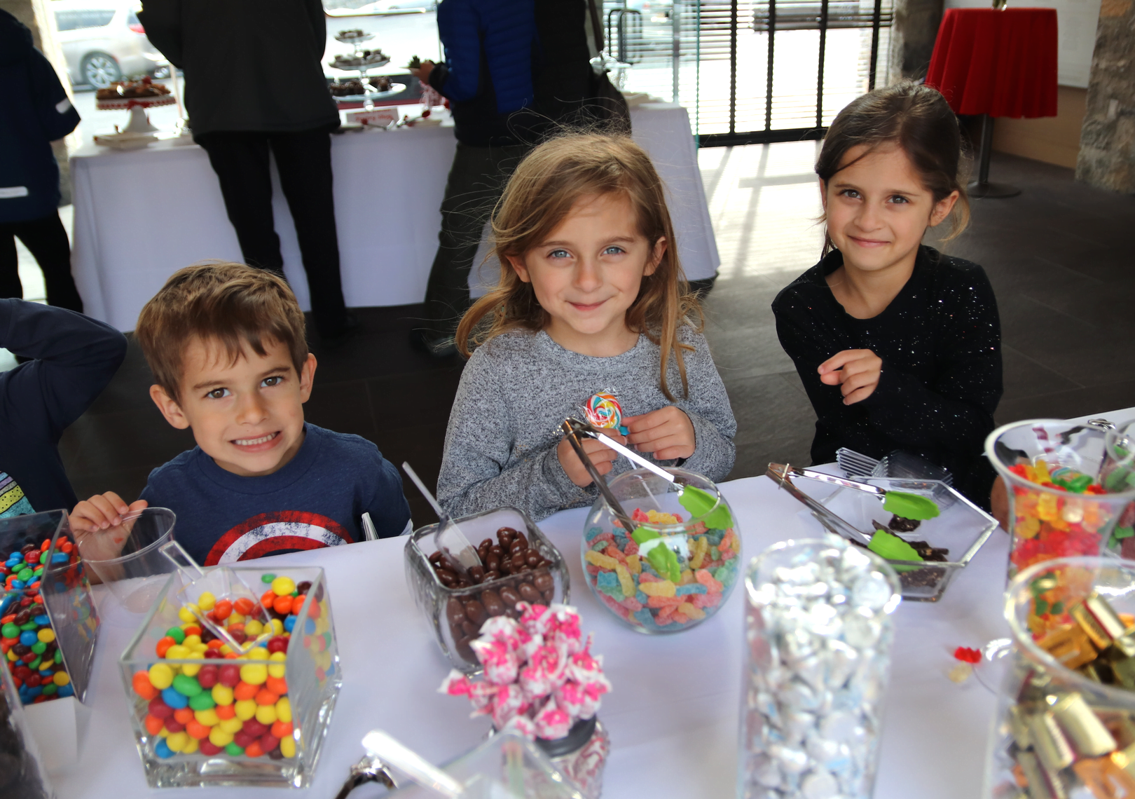 Checking out the candy bar at the Greenwich Historical Society's "Chocolate Sunday" event. Feb 16, 2020 Photo: Leslie Yager