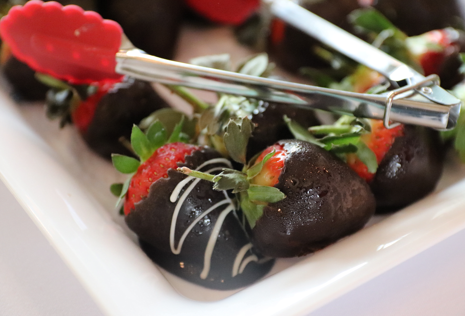 Strawberries dipped in chocolate at the "Chocolate Sunday" event at Greenwich Historical Society. Feb 16, 2020 Photo: Leslie Yager