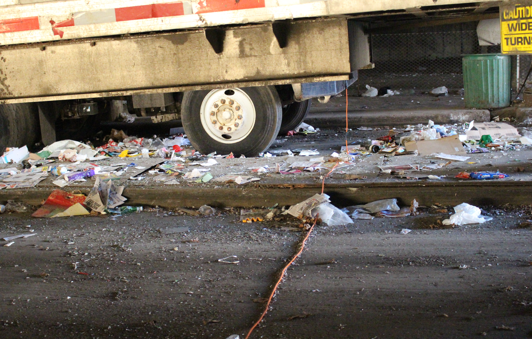 Inside the trash facility at Holly Hill municipal solid waste is pushed into trucks. Contributed photo