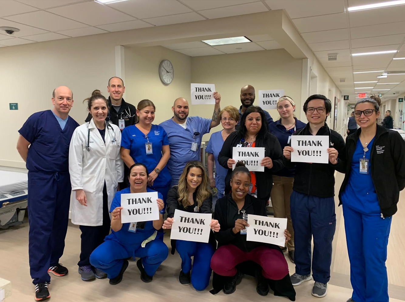 Greenwich Hospital Emergency Department staff expressed their gratitude for the acts of kindness from the community they serve. 