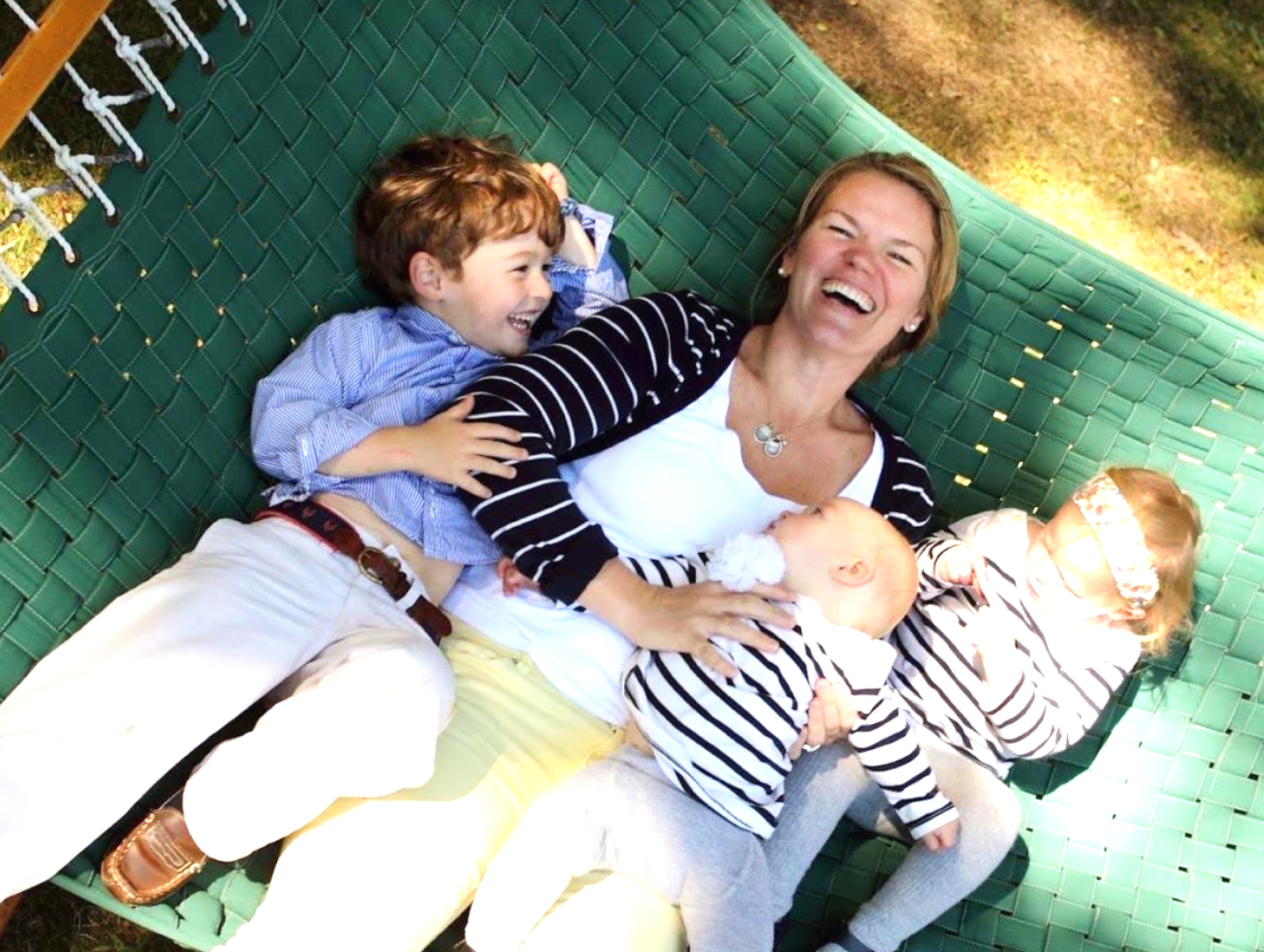 Jessie Bennett and her children Murphy, Olivia and Grace. 