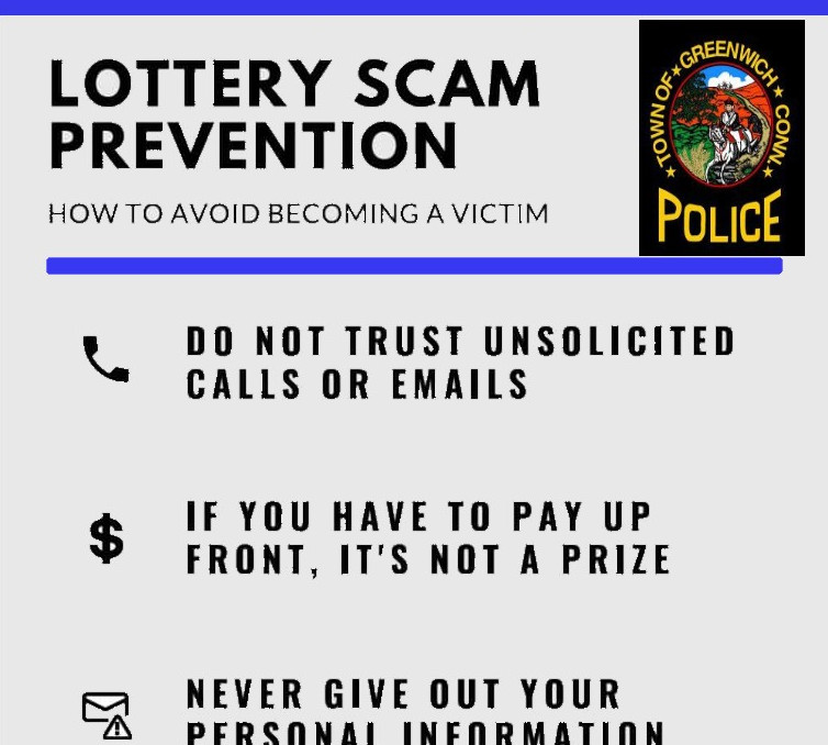 Greenwich Police Warn of Lottery Scam Targeting Residents | Greenwich ...